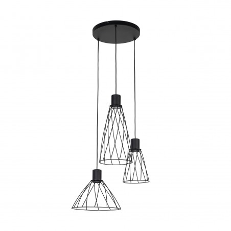 NOWOŚĆ 10187MODESTO BLACK LAMPA WISZACA 3 KOŁO Tk Lighting