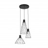 NOWOŚĆ 10187MODESTO BLACK LAMPA WISZACA 3 KOŁO Tk Lighting