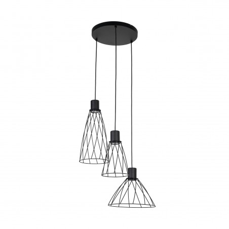 NOWOŚĆ 10187MODESTO BLACK LAMPA WISZACA 3 KOŁO Tk Lighting
