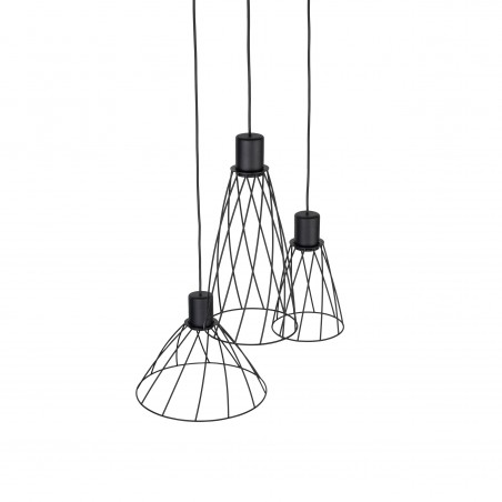 NOWOŚĆ 10187MODESTO BLACK LAMPA WISZACA 3 KOŁO Tk Lighting