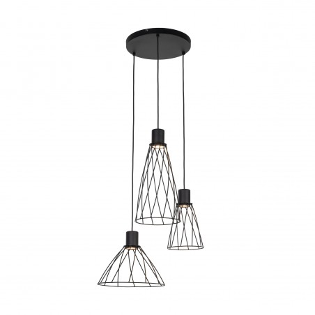 NOWOŚĆ 10187MODESTO BLACK LAMPA WISZACA 3 KOŁO Tk Lighting