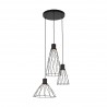 NOWOŚĆ 10187MODESTO BLACK LAMPA WISZACA 3 KOŁO Tk Lighting