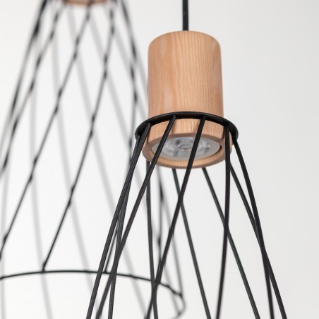 NOWOŚĆ 10188MODESTO WOOD SOSNA LAMPA WISZACA 3 KOŁO Tk Lighting