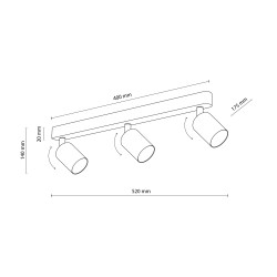 NOWOŚĆ 10240LIVIA BEIGE LAMPA SUFITOWA 3 Tk Lighting