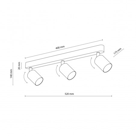 NOWOŚĆ 10240LIVIA BEIGE LAMPA SUFITOWA 3 Tk Lighting