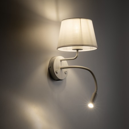 NOWOŚĆ 10204MAJA WHITE KINKIET 2 E27 + G9 + USB Tk Lighting