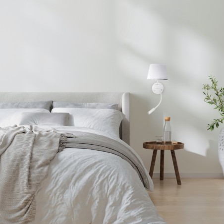 NOWOŚĆ 10204MAJA WHITE KINKIET 2 E27 + G9 + USB Tk Lighting