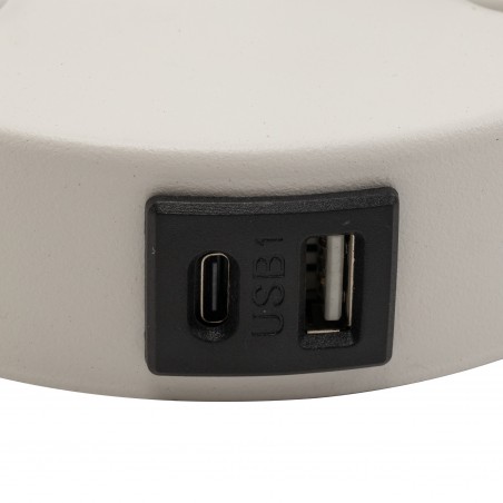 NOWOŚĆ 10204MAJA WHITE KINKIET 2 E27 + G9 + USB Tk Lighting