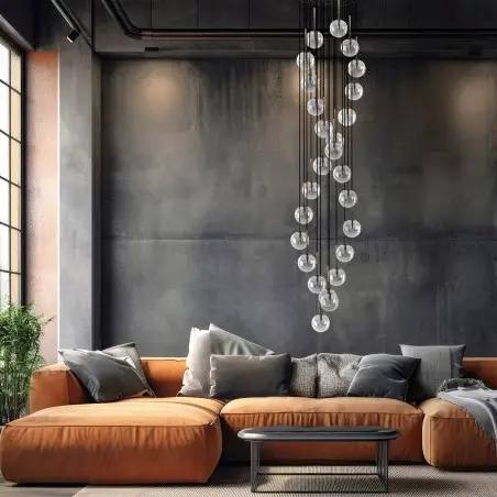 NOWOŚĆ 10258AURORA TRANSPARENT LAMPA WISZĄCA 26 Tk Lighting