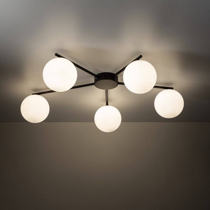 NOWOŚĆ 10262ELTON BLACK LAMPA SUFITOWA 5 Tk Lighting