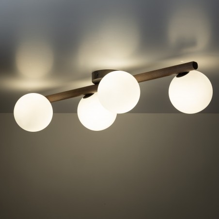 NOWOŚĆ 10270ESTERA WOOD ORZECH LAMPA SUFITOWA 4 Tk Lighting