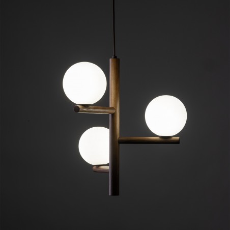 NOWOŚĆ 10271ESTERA WOOD ORZECH LAMPA WISZACA 3 Tk Lighting