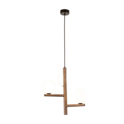 NOWOŚĆ 10271ESTERA WOOD ORZECH LAMPA WISZACA 3 Tk Lighting