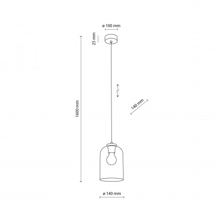 NOWOŚĆ 10297MOLLY YELLOW LAMPA WISZACA 1 Tk Lighting