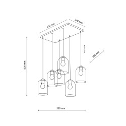 NOWOŚĆ 10302MOLLY LAMPA WISZĄCA 6 Tk Lighting