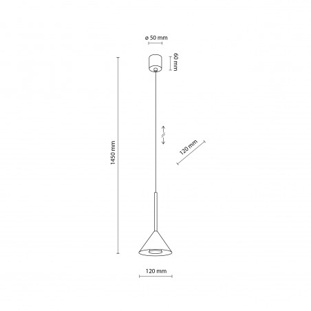 NOWOŚĆ 10304CONO MINI BLACK LAMPA WISZACA 1 Tk Lighting