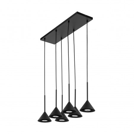 NOWOŚĆ 10306CONO MINI BLACK LAMPA WISZACA 6 Tk Lighting