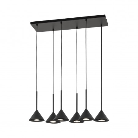 NOWOŚĆ 10306CONO MINI BLACK LAMPA WISZACA 6 Tk Lighting
