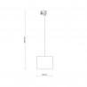 NOWOŚĆ 10694TRACER LINEN 300 TRÓJOBWODOWY 1XE27 Tk Lighting