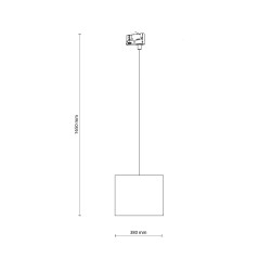 NOWOŚĆ 10695TRACER WHITE 300 TRÓJOBWODOWY 1XE27 Tk Lighting