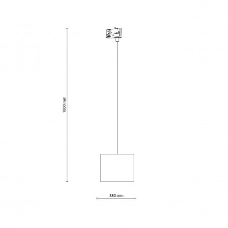 NOWOŚĆ 10699TRACER WHITE 200 TRÓJOBWODOWY 1XE27 Tk Lighting