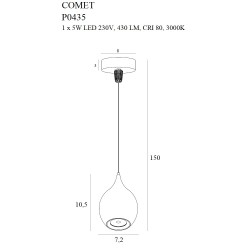 MAXLIGHT P0435 LAMPA WISZĄCA COMET DROP