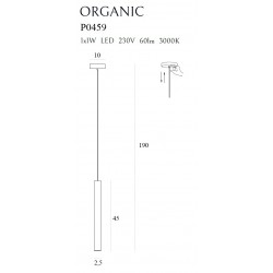 MAXLIGHT P0459 LAMPA WISZĄCA ORGANIC I ZŁOTO SZCZOTKOWANE