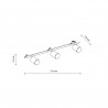 NOWOŚĆ 10800NEX BLACK 3XGU10 LAMPA SUFITOWA PODTYNKOWA Tk Lighting