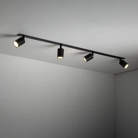 NOWOŚĆ 10801NEX BLACK 4XGU10 LAMPA SUFITOWA PODTYNKOWA Tk Lighting