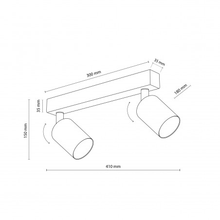 NOWOŚĆ 10628NEX SABIA 2XGU10 LAMPA SUFITOWA Tk Lighting