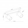 NOWOŚĆ 10628NEX SABIA 2XGU10 LAMPA SUFITOWA Tk Lighting