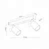 NOWOŚĆ 10787NEX WHITE 2XGU10 LAMPA SUFITOWA Tk Lighting