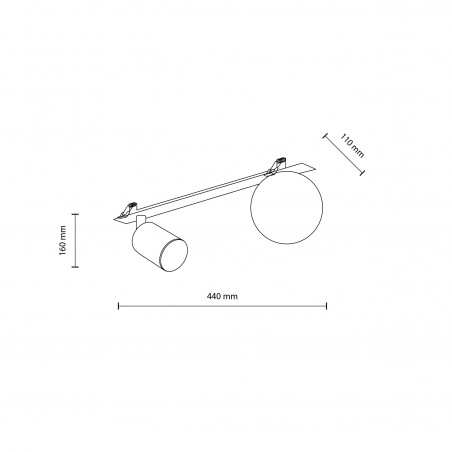NOWOŚĆ 10927VOX 2 X GU10 / G9 LAMPA SUFITOWA PODTYNKOWA Tk Lighting