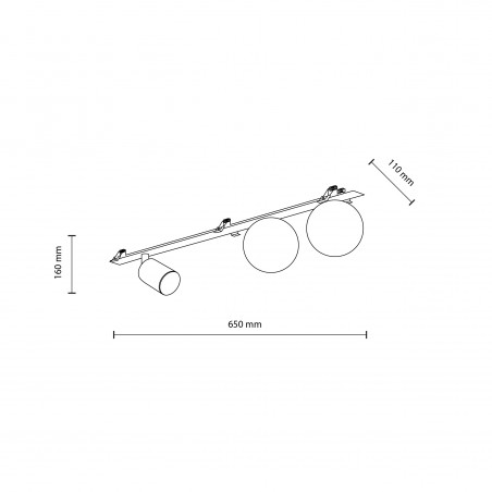 NOWOŚĆ 10928VOX 3 X GU10 / G9 LAMPA SUFITOWA PODTYNKOWA Tk Lighting