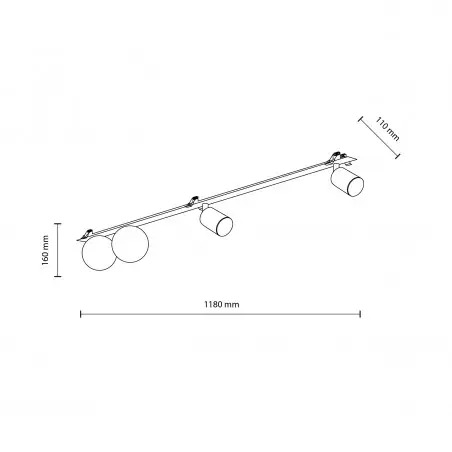 NOWOŚĆ 10929VOX 4 X GU10 / G9 LAMPA SUFITOWA PODTYNKOWA Tk Lighting