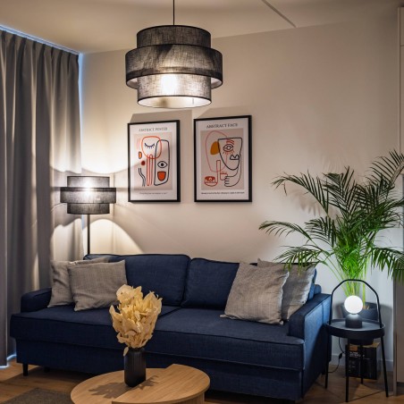 NOWOŚĆ 16044MIKI BLACK LAMPKA NOCNA 1 Tk Lighting