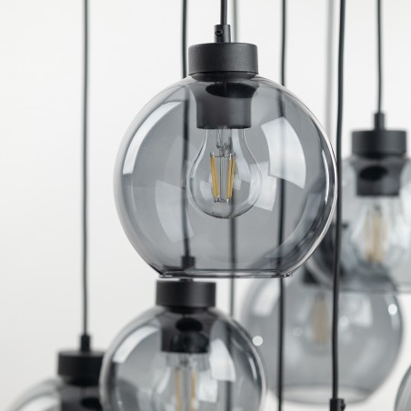 NOWOŚĆ 10208CUBUS GRAPHITE LAMPA WISZĄCA 9 KOŁO Tk Lighting