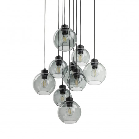 NOWOŚĆ 10208CUBUS GRAPHITE LAMPA WISZĄCA 9 KOŁO Tk Lighting