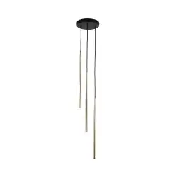 NOWOŚĆ 10117PIANO BLACK GOLD LAMPA WISZACA 3 Tk Lighting