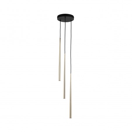 NOWOŚĆ 10117PIANO BLACK GOLD LAMPA WISZACA 3 Tk Lighting