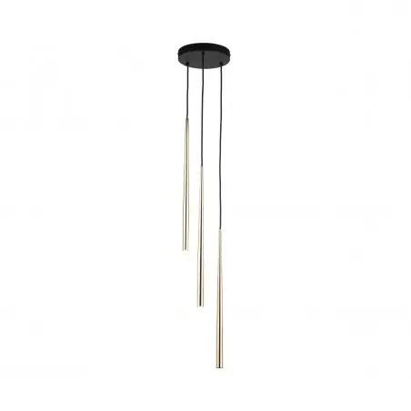 NOWOŚĆ 10117PIANO BLACK GOLD LAMPA WISZACA 3 Tk Lighting