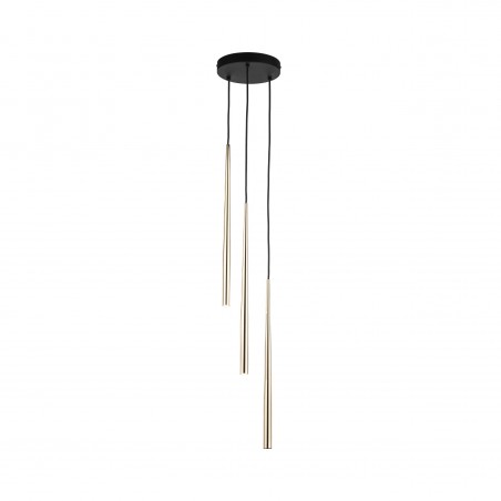 NOWOŚĆ 10117PIANO BLACK GOLD LAMPA WISZACA 3 Tk Lighting