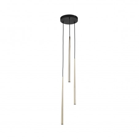 NOWOŚĆ 10117PIANO BLACK GOLD LAMPA WISZACA 3 Tk Lighting