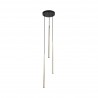 NOWOŚĆ 10117PIANO BLACK GOLD LAMPA WISZACA 3 Tk Lighting