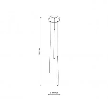 NOWOŚĆ 10117PIANO BLACK GOLD LAMPA WISZACA 3 Tk Lighting