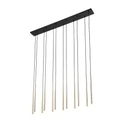 NOWOŚĆ 10119PIANO BLACK GOLD LAMPA WISZACA 12 Tk Lighting