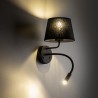 NOWOŚĆ 10203MAJA BLACK KINKIET  2 E27+ G9 + USB Tk Lighting