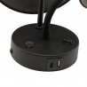 NOWOŚĆ 10203MAJA BLACK KINKIET  2 E27+ G9 + USB Tk Lighting