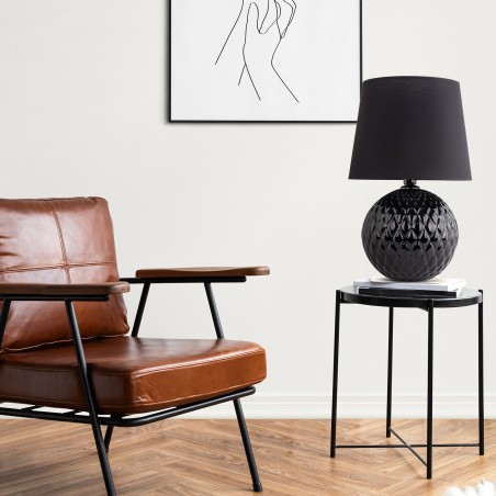 NOWOŚĆ 16047SANTANA BLACK LAMPKA NOCNA 1 Tk Lighting