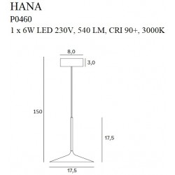 MAXLIGHT P0460 LAMPA WISZĄCA HANA ZŁOTA
